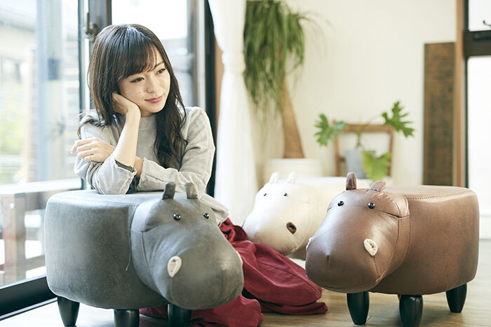 BACKYARD FAMILY「アニマル スツール 楽天 かばモチーフ ポール オットマン En Fance EF-ST02」|その他|