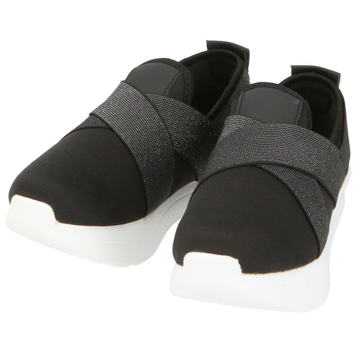 BACKYARD FAMILY「ウォーキングシューズ レディース 4e 通販 スニーカー 黒 履きやすい おしゃれ 紐なし 幅広」|スリッポン|