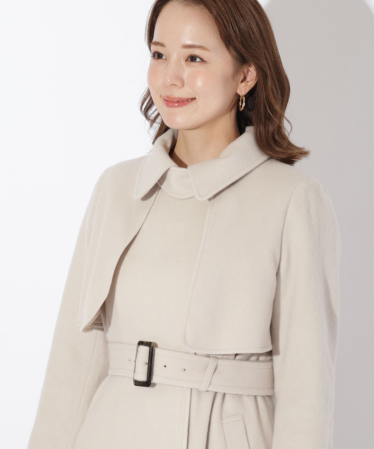 アンドクチュール「ペコラムビーバートレンチコート」|ステンカラーコート|