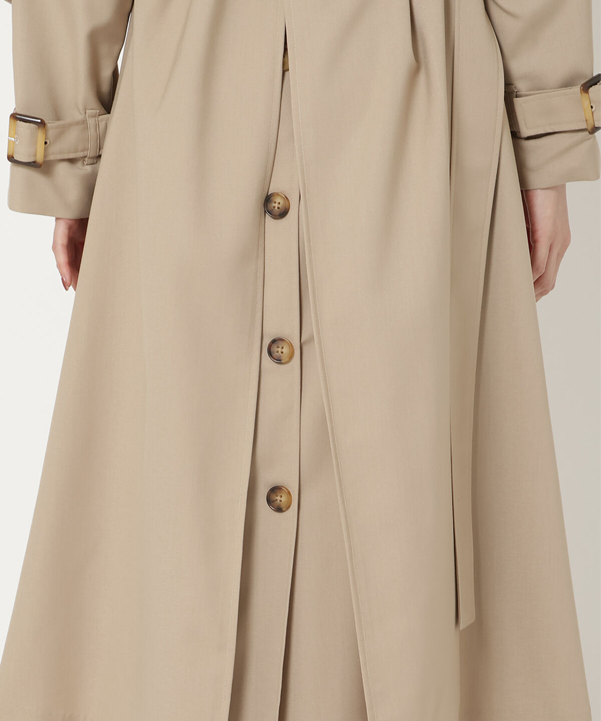 REDYAZEL「バックフリルケープトレンチコート」|トレンチコート|