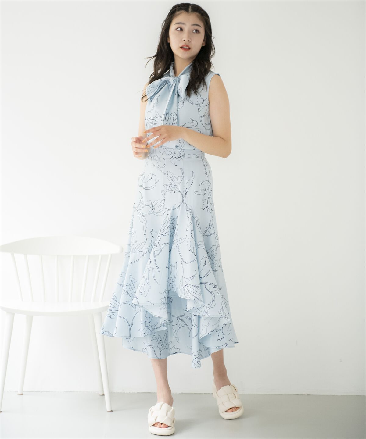 REDYAZEL「オリジナルフラワーボウタイセットアップ」|ワンピース|