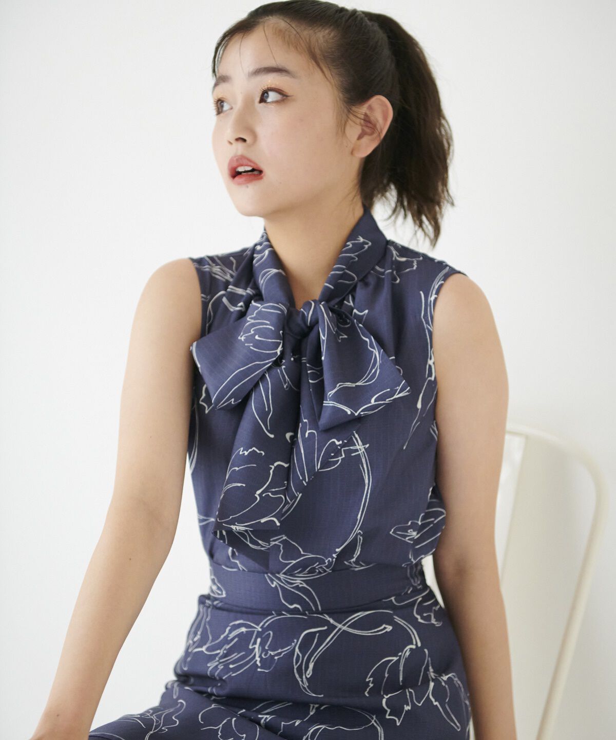 REDYAZEL「オリジナルフラワーボウタイセットアップ」|ワンピース|