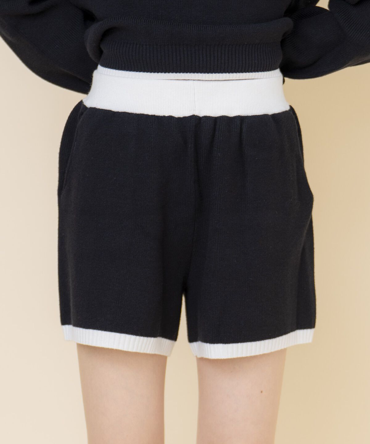 REDYAZEL「セーラーカラートップス&ショートパンツニットセットアップ」|ワンピース|