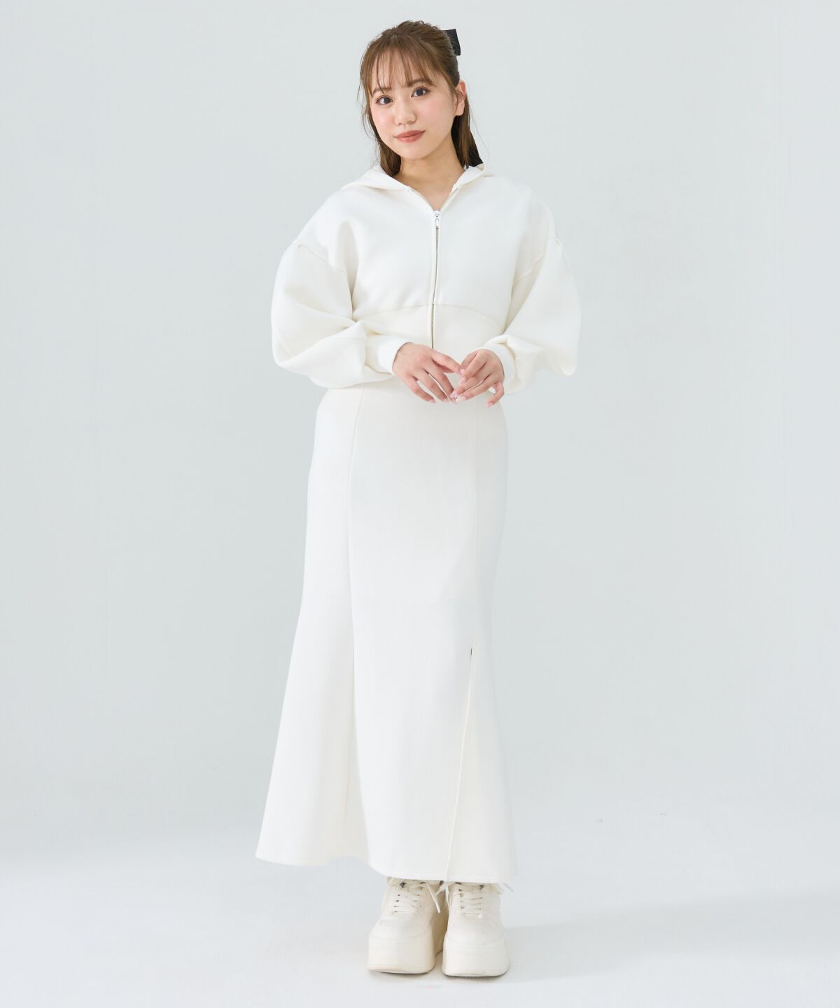 REDYAZEL「ダンボールマーメイドロングスカート」|フレア|