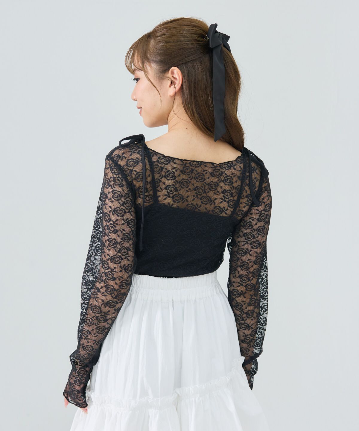 REDYAZEL「レーストップス＆リボンショルダーキャミソールセット」|Tシャツ・カットソー|