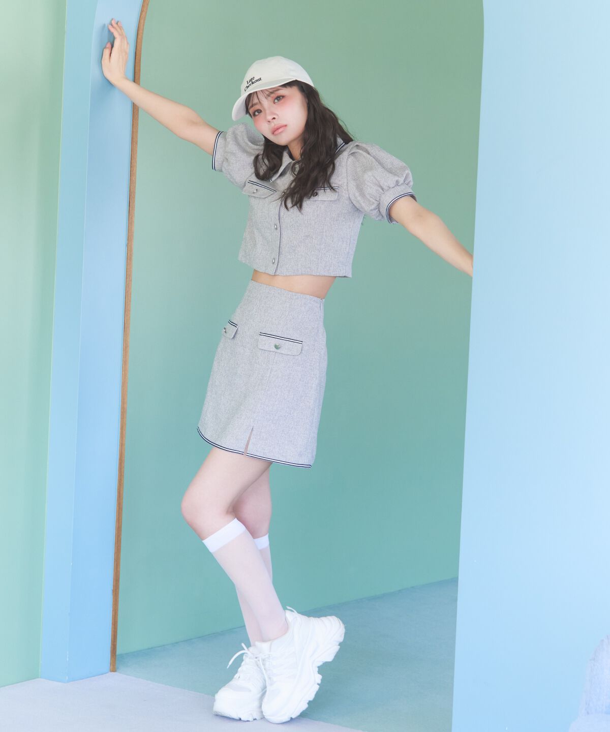 REDYAZEL「サマーツイードカジュアルセットアップ」|ワンピース|