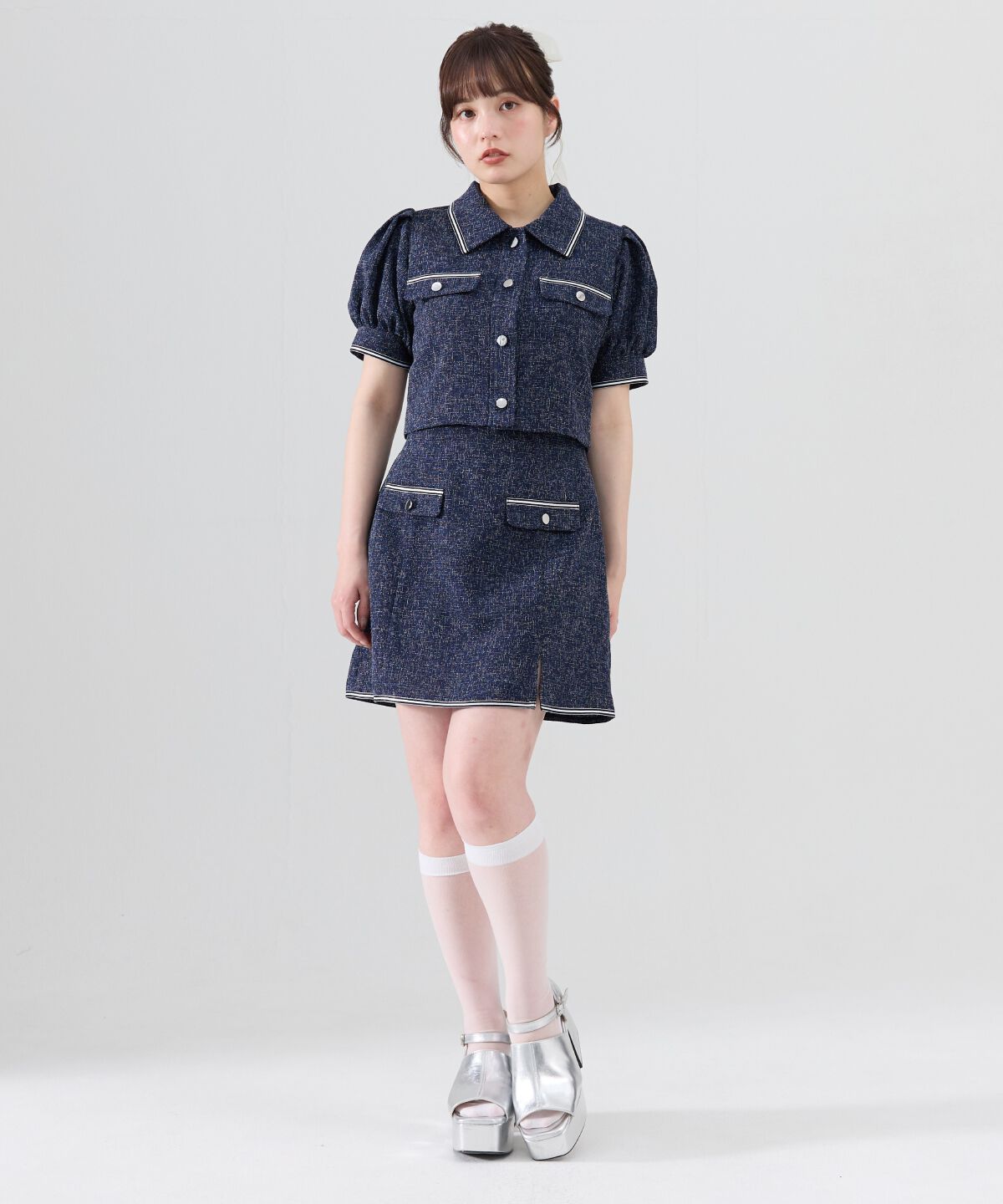 REDYAZEL「サマーツイードカジュアルセットアップ」|ワンピース|