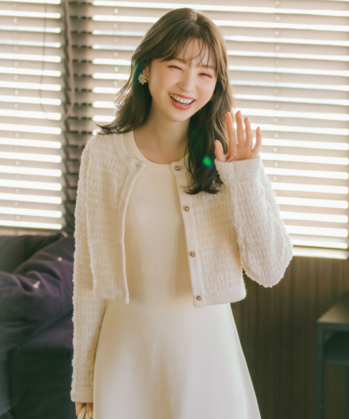 WILLSELECTION「ツイードジャケット&times;ニットワンピース」|ワンピース|