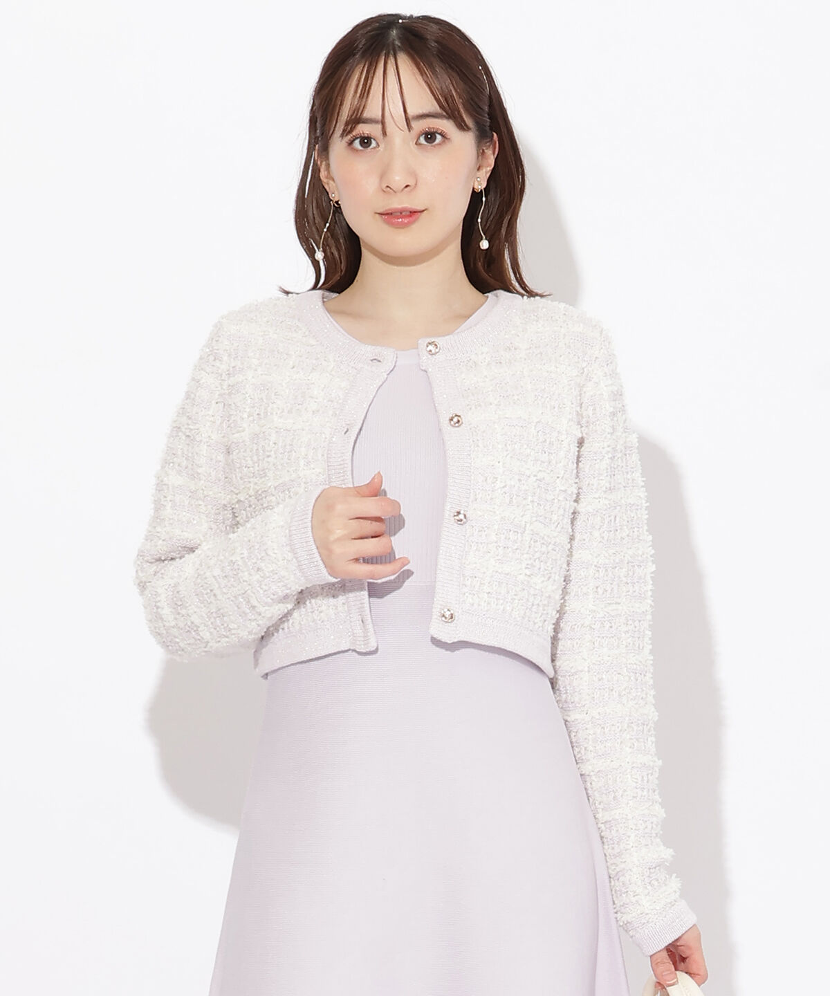 WILLSELECTION「ツイードジャケット&times;ニットワンピース」|ワンピース|ラベンダー