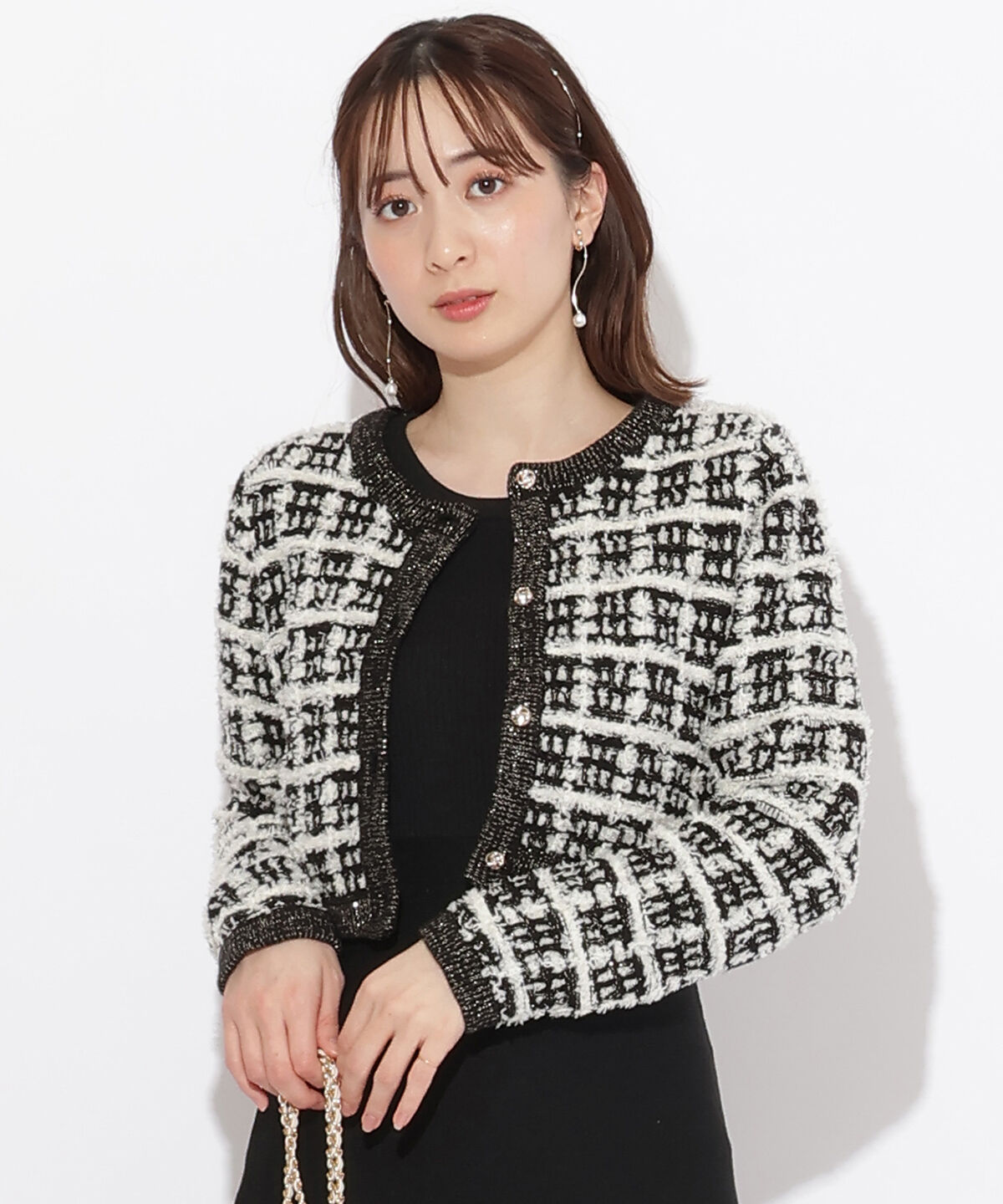 WILLSELECTION「ツイードジャケット&times;ニットワンピース」|ワンピース|