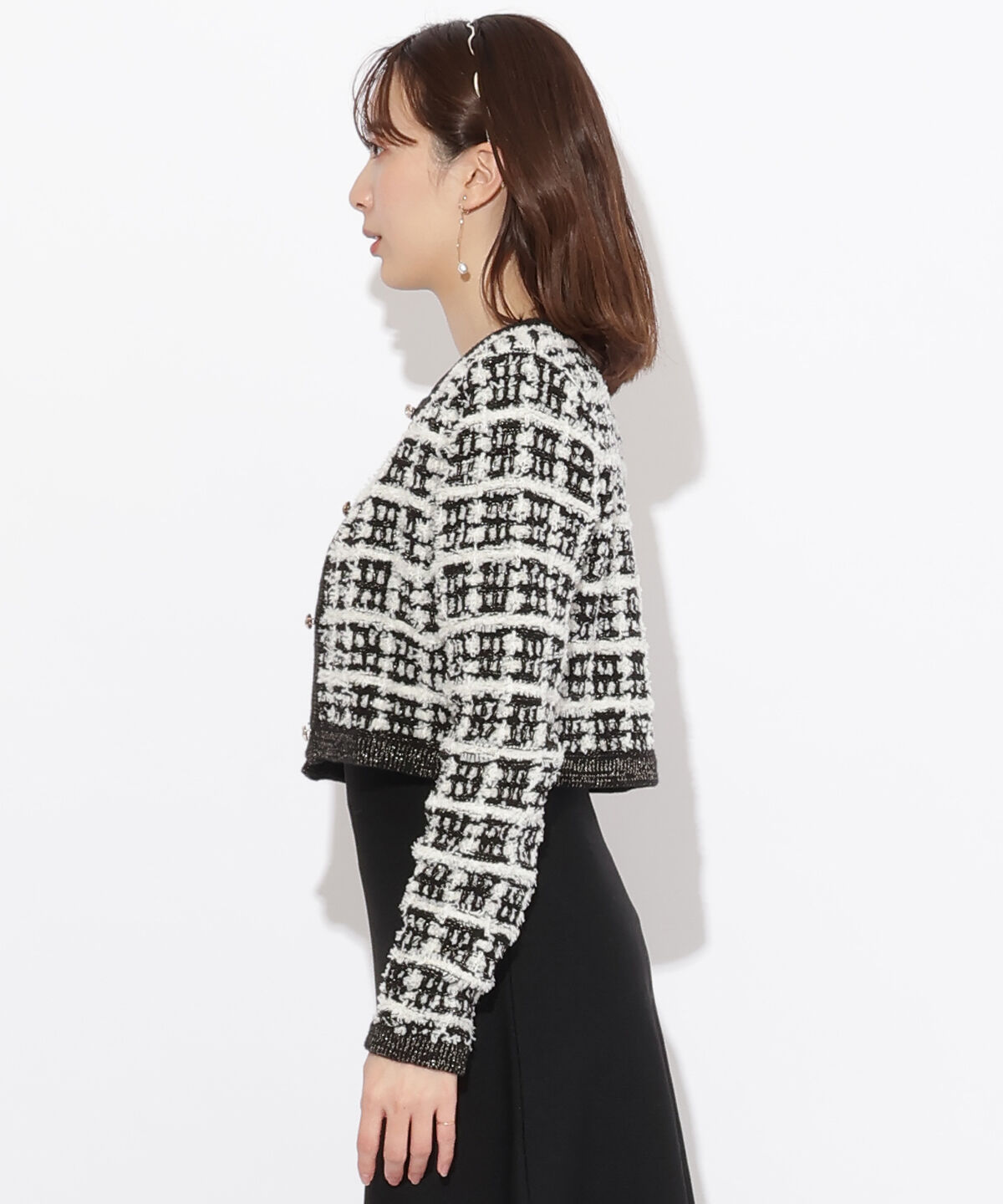 WILLSELECTION「ツイードジャケット&times;ニットワンピース」|ワンピース|