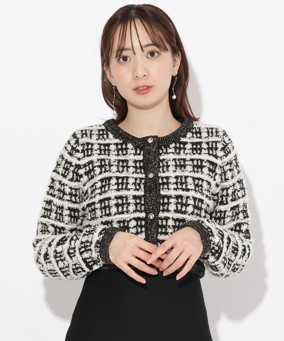 WILLSELECTION「ツイードジャケット&times;ニットワンピース」|ワンピース|