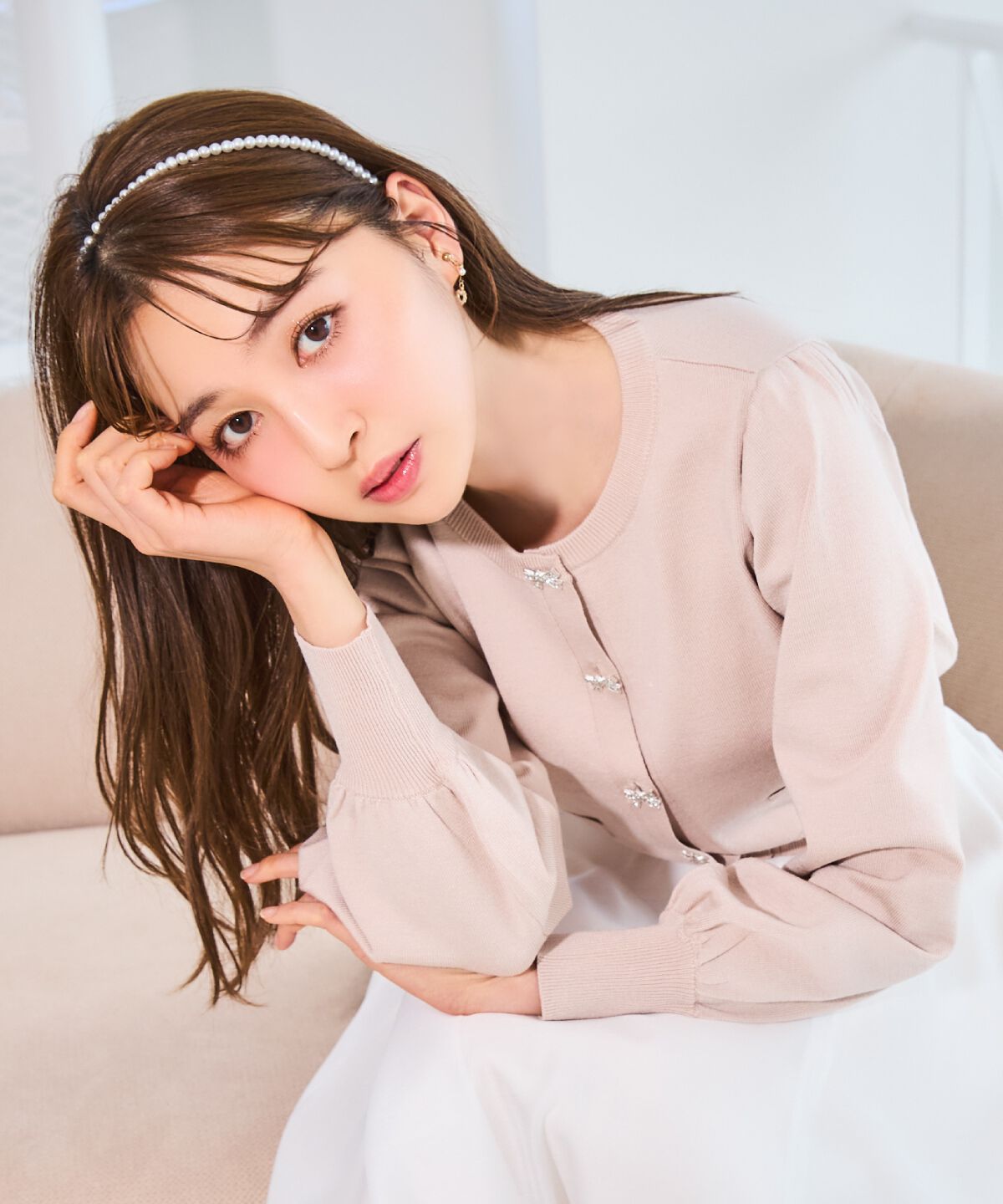 WILLSELECTION「ビジューリボンカーディガン」|カーディガン|