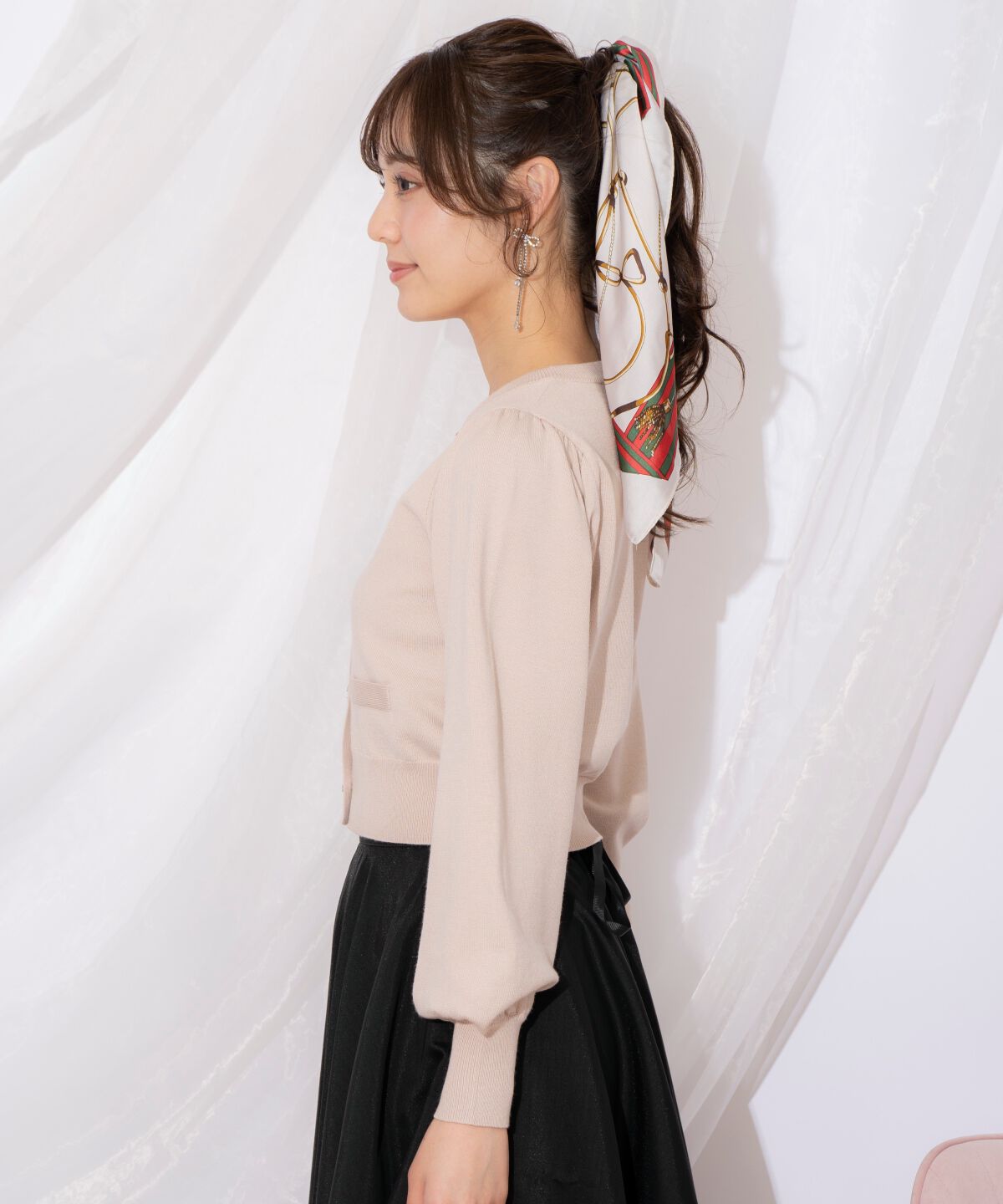 WILLSELECTION「ビジューリボンカーディガン」|カーディガン|