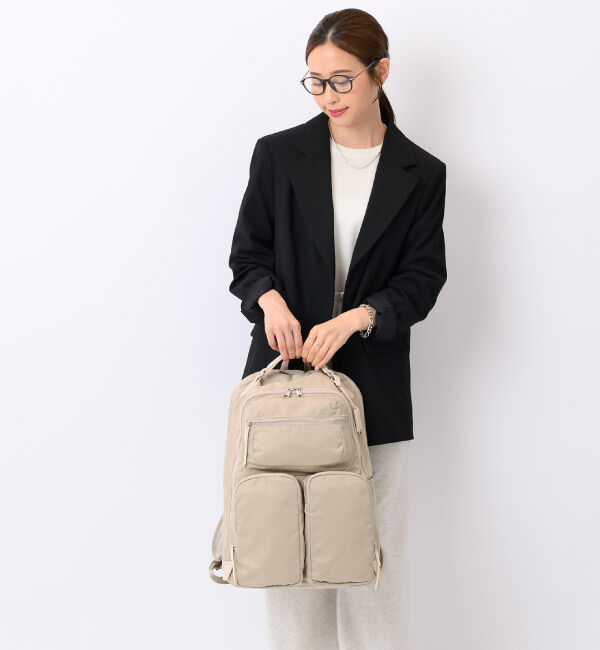 W&.Day/Night「W&.Day/Night ミュッケ オーガナイズドリュック B4サイズ 15.6インチPC収納 大容量 15577」|リュック|