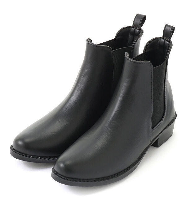 ORiental TRaffic「 ●晴雨兼用●【防水】レイン ショートブーツ /R-0009 厚手クッション入り」|ショートブーツ|BLACK