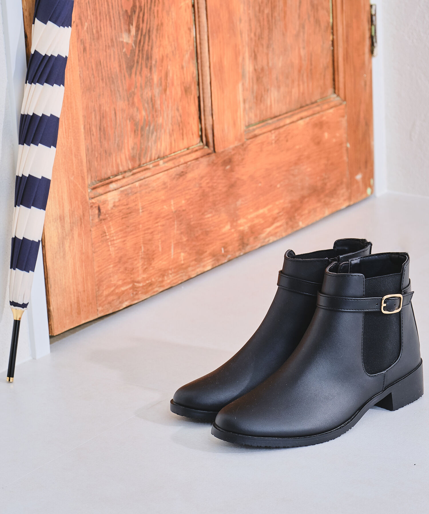 ORiental TRaffic「【防水】ベルトゴアレインブーツ/R-0013 レインシューズ　レインブーツ 人気 トレンド 売れてる」|ショートブーツ|