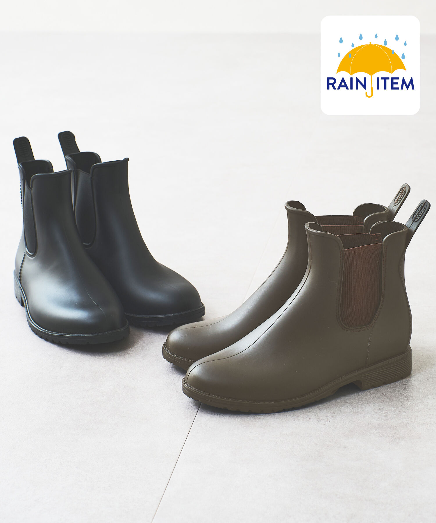 ORiental TRaffic「【累計6万足突破/ 防水 】 サイドゴア ラバー レインブーツ /R-0015 レインシューズ ショートブーツ」|レインシューズ|