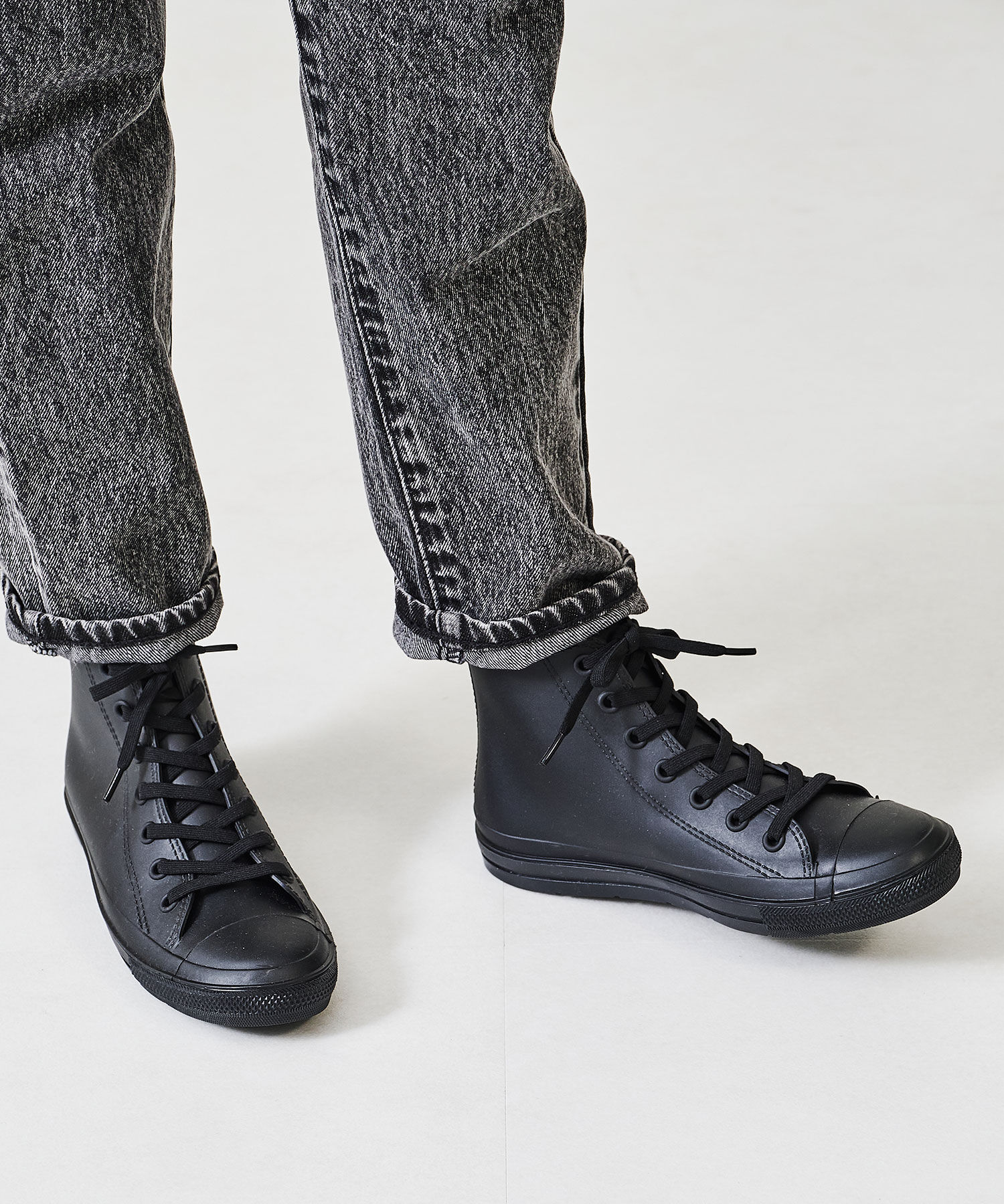 ORiental TRaffic「【防水】 ハイカット レインスニーカー /R-0016  晴雨兼用 ハイカットスニーカー 柔らかい」|スニーカー|