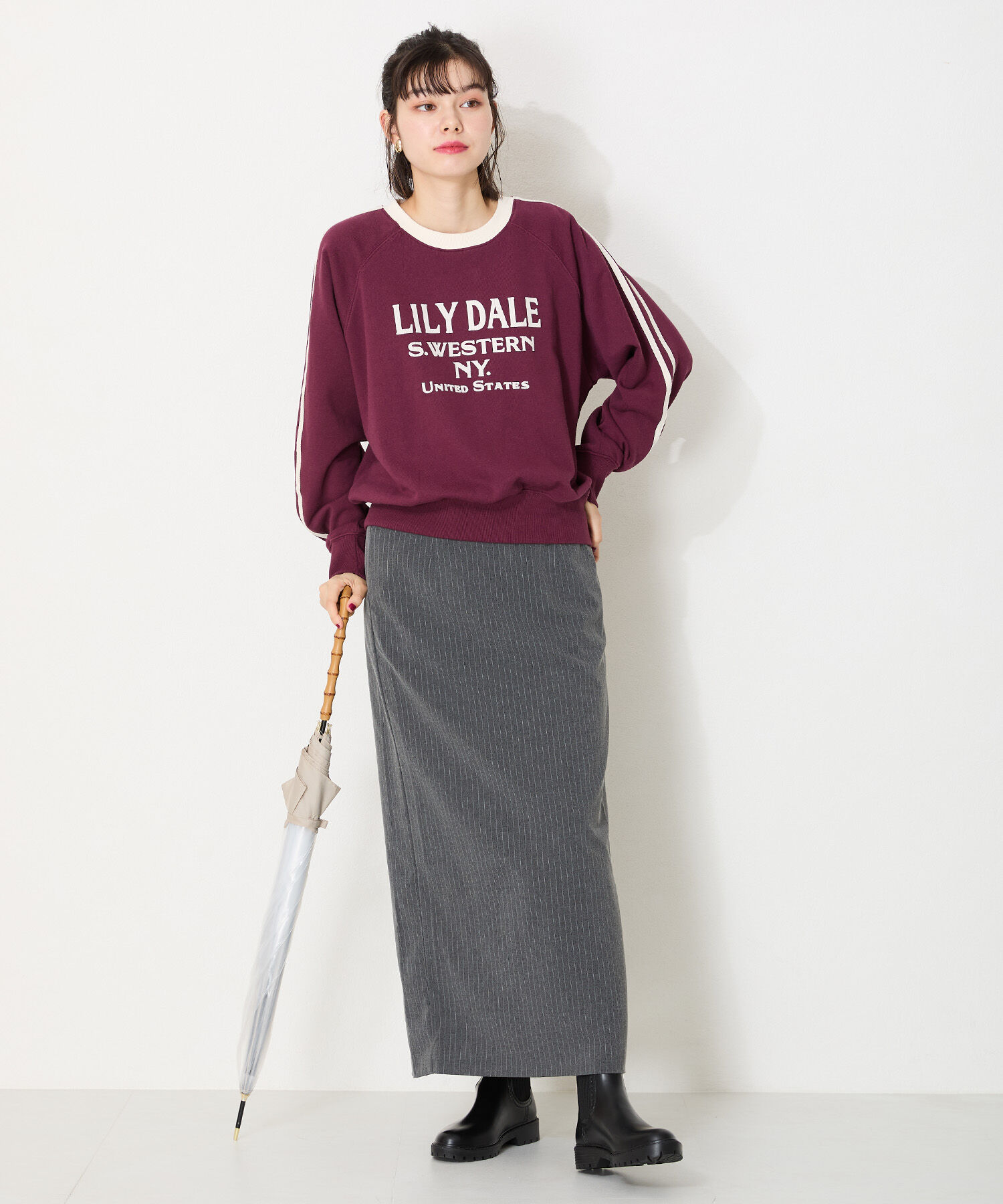 ORiental TRaffic「【防水】切替 ニット レインブーツ /R-0017 レインシューズ ニット 晴雨兼用 ゆったりサイズ」|ショートブーツ|