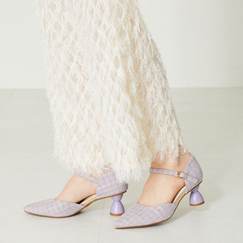 ORiental TRaffic「変形ヒールセパレートパンプス/41123」|パンプス|PURPLE