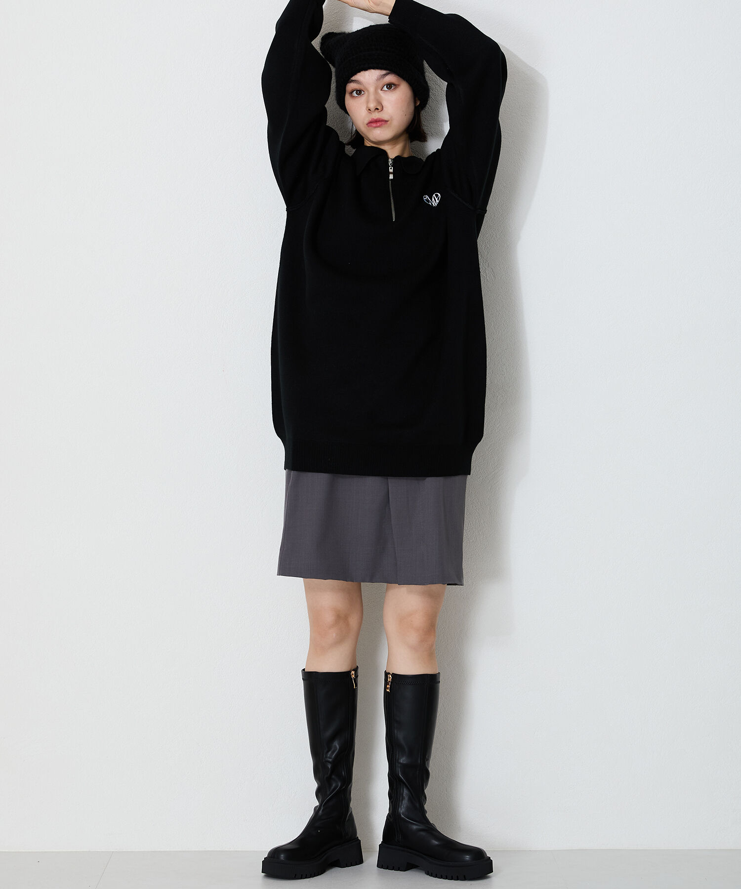 ORiental TRaffic「【 厚底 ・ 軽量 】タンクソールストレッチロングブーツ/41501」|ロングブーツ|