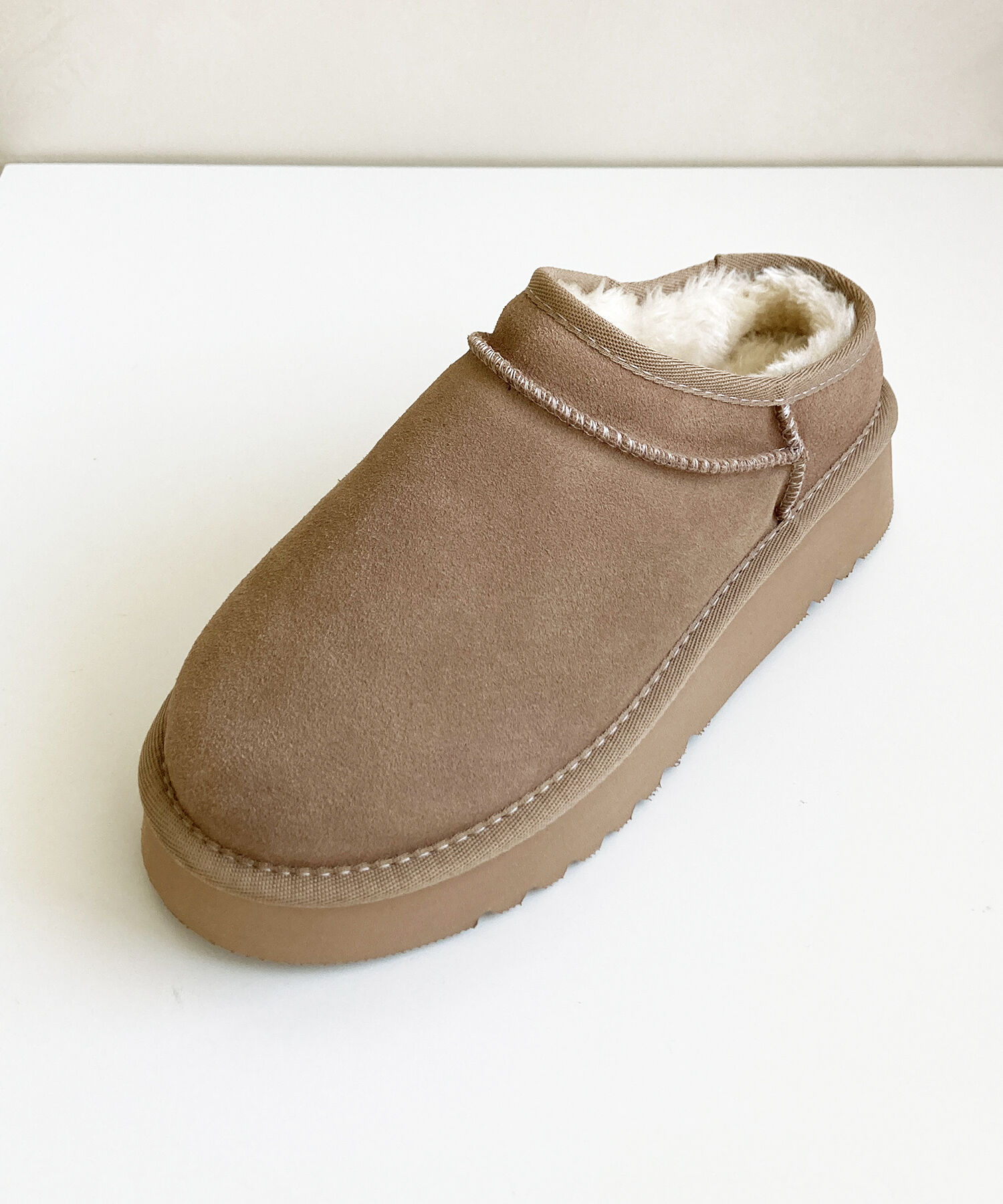 ORiental TRaffic「厚底 ムートン スリッポン シューズ/41320」|ショートブーツ|