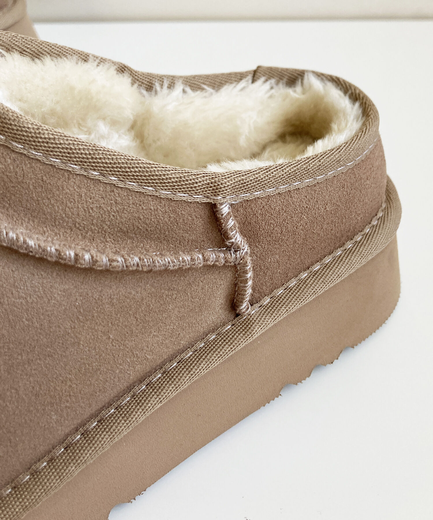 ORiental TRaffic「厚底 ムートン スリッポン シューズ/41320」|ショートブーツ|