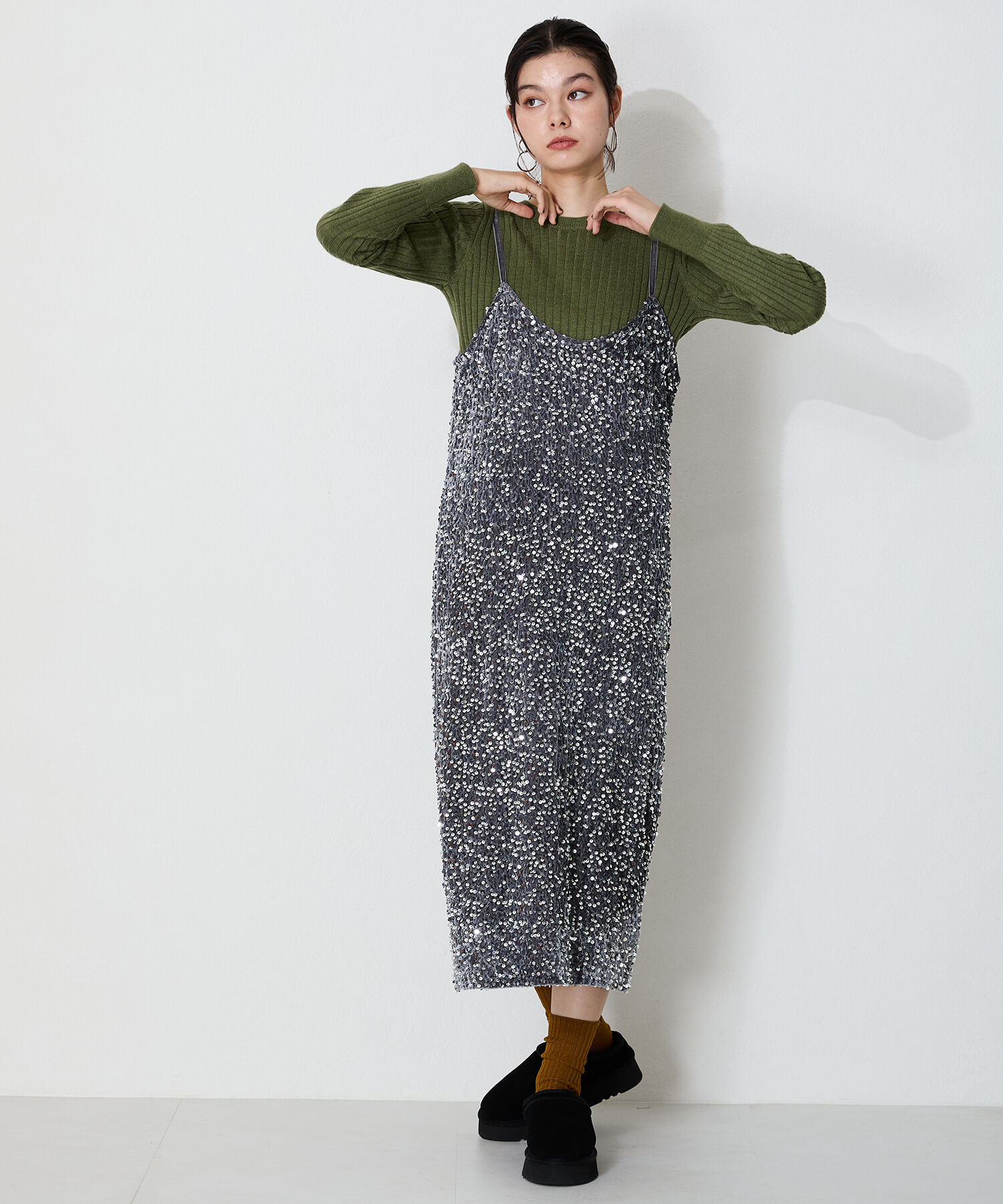 ORiental TRaffic「厚底 ムートン スリッポン シューズ/41320」|ショートブーツ|