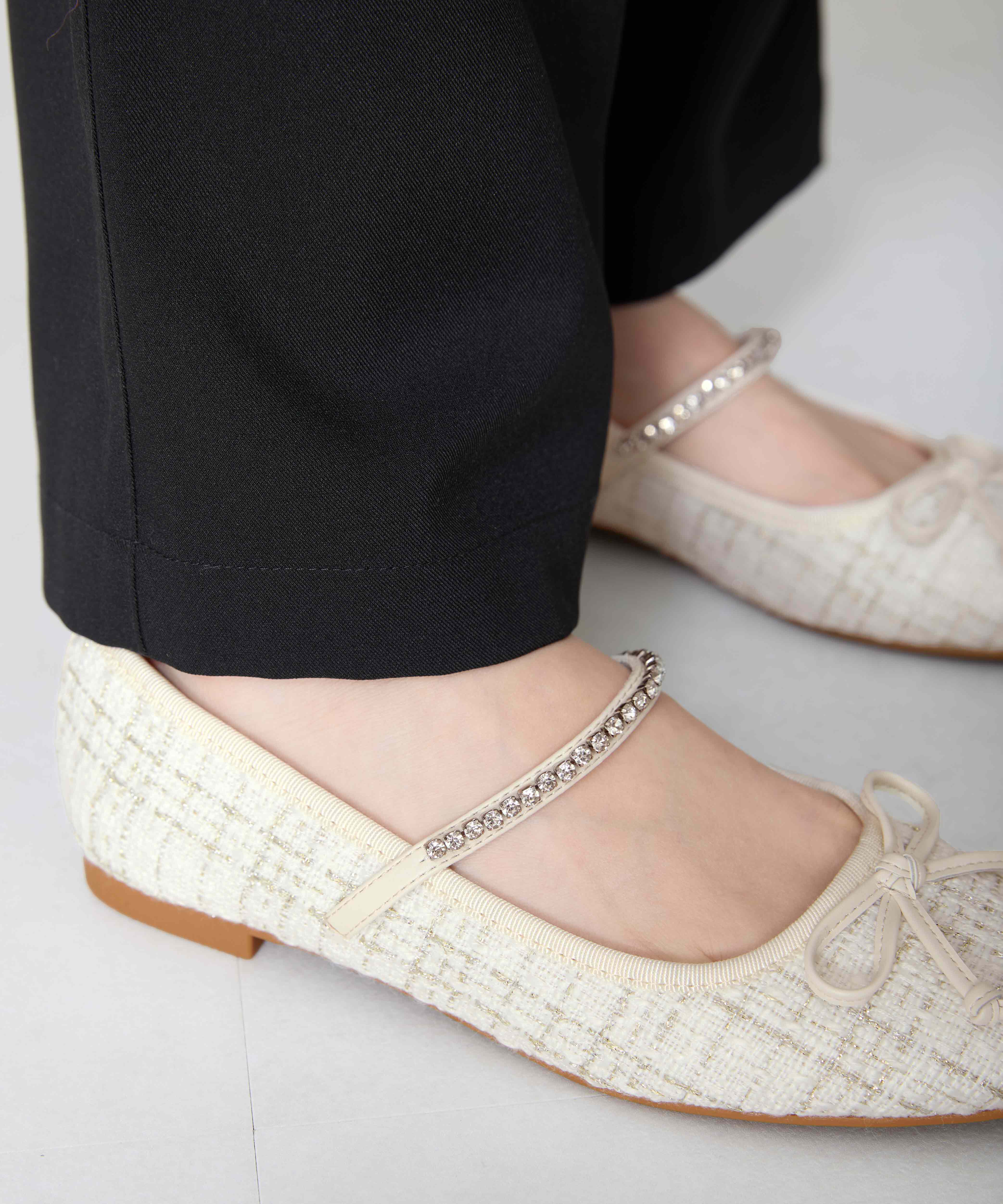 ORiental TRaffic「●2025春夏新作●ツイードバレエストラップパンプス/51106」|パンプス|