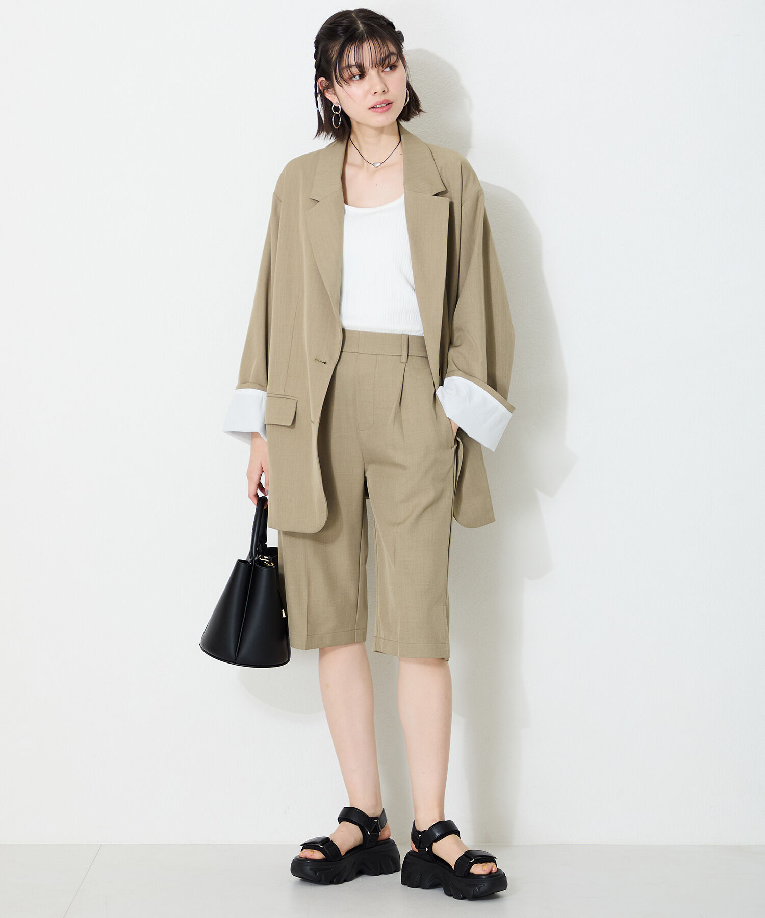 ORiental TRaffic「【トレンド】●2025春夏新作●ボリュームソールベルトスポサン/51212 サンダル 厚底 人気 売れてる」|サンダル|