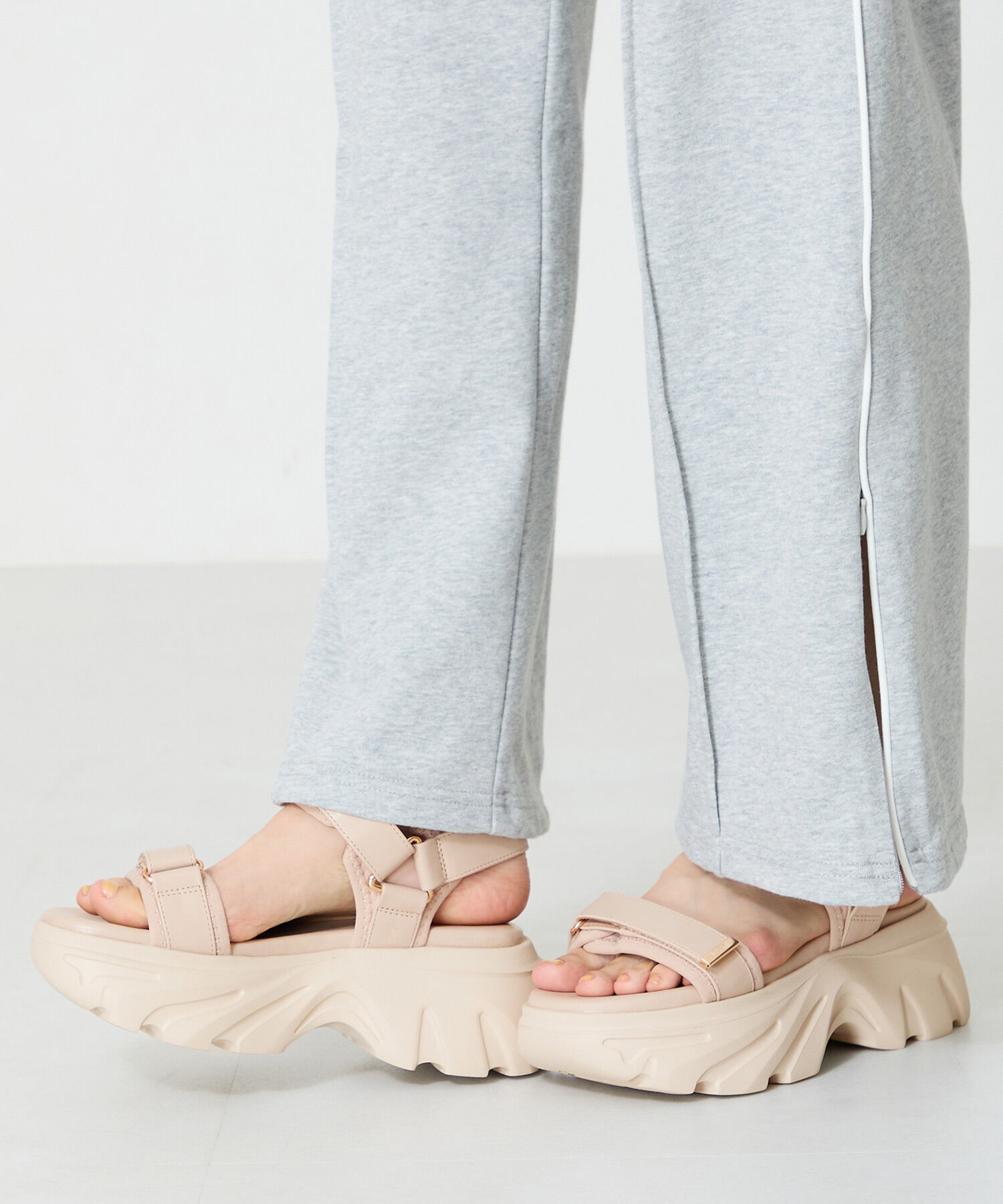 ORiental TRaffic「【トレンド】●2025春夏新作●ボリュームソールベルトスポサン/51212 サンダル 厚底 人気 売れてる」|サンダル|