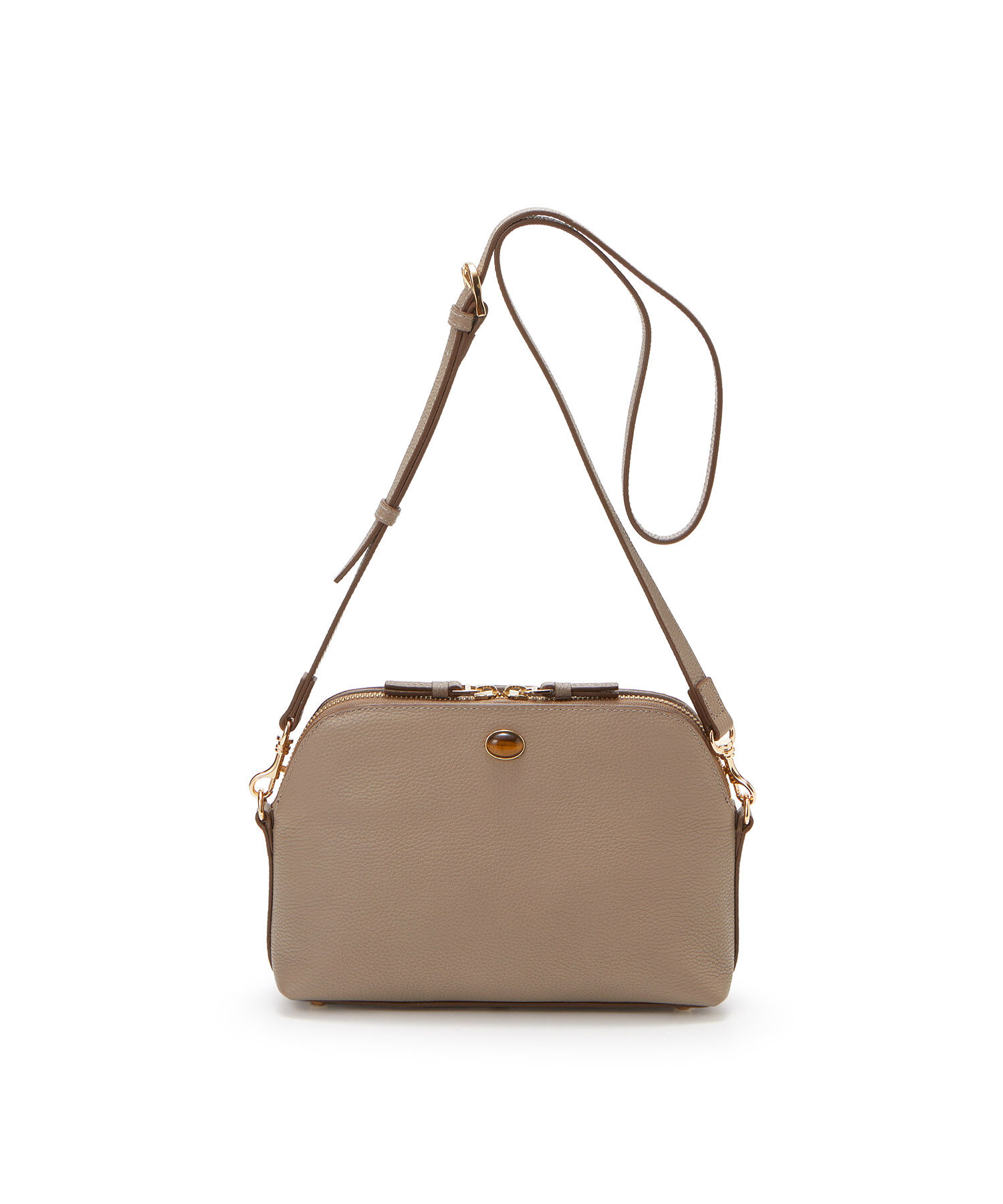 TOPKAPI 「【TOPKAPI】 gemdrops ジェムドロップ ミニエンボスレザー 天然石 ショルダーバッグ」|ショルダー・メッセンジャー|ミディアムグレー