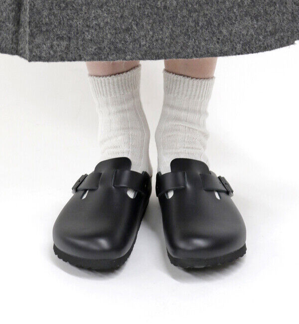 BIRKENSTOCK「【ビルケンシュトック】ボストン/ブラック ナチュラルレザー/クロッグ メンズ レディース」|サンダル|