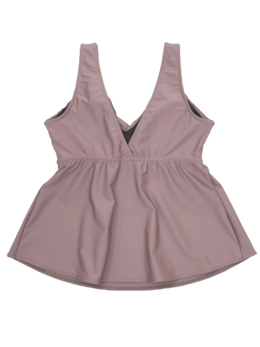 Riberce「【大人水着】無地Vネックキャミソールビキニ」|ビキニ|