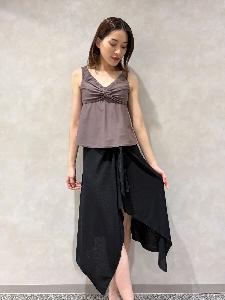 Riberce「【大人水着】無地Vネックキャミソールビキニ」|ビキニ|