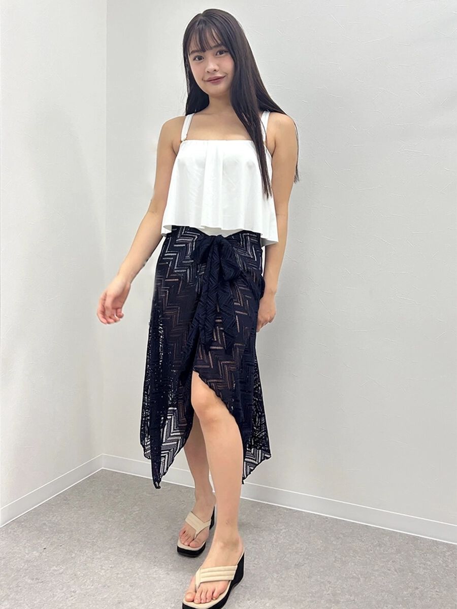 Riberce「【お水OK！リゾートウェア】ヘリンボーン編みレースサロート/パレオ」|その他|