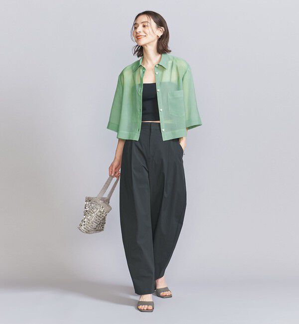 BEAUTY&YOUTH UNITED ARROWS「ポリエステル オーガンジー シャツ -ウォッシャブル-」|シャツ・ブラウス|