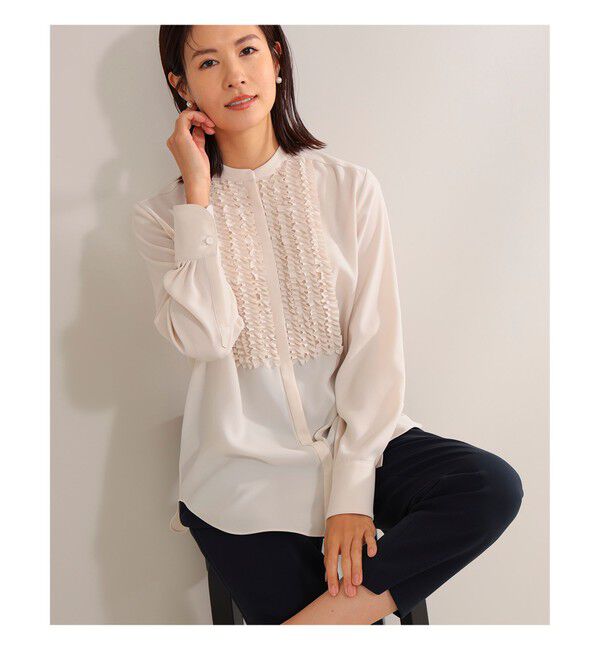 Demi-Luxe BEAMS 「ジョーゼット フリルブラウス＊」|シャツ・ブラウス|