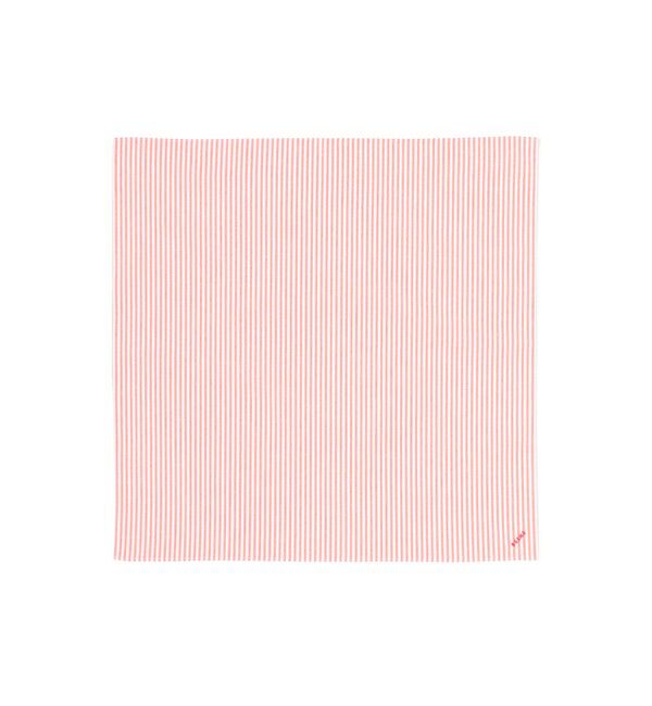 BEAMS「ストライプ ハンカチ」|ハンカチ|RED