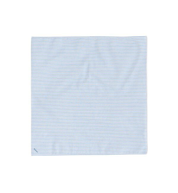 BEAMS「ストライプ ハンカチ」|ハンカチ|BLUE