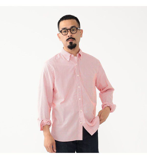 BEAMS PLUS「BEAMS PLUS / コットンブロード ロンドンストライプ ボタンダウン シャツ」|シャツ・ブラウス|