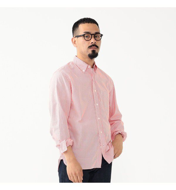 BEAMS PLUS「BEAMS PLUS / コットンブロード ロンドンストライプ ボタンダウン シャツ」|シャツ・ブラウス|