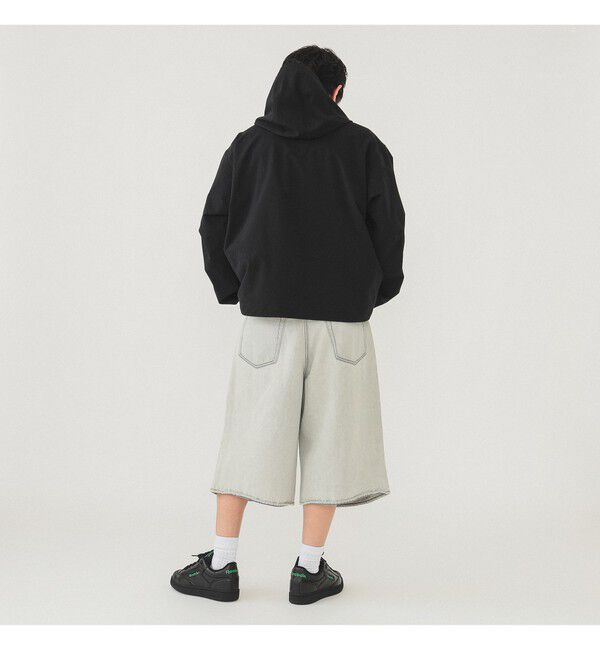 BEAMS「5ポケット クウォーターレングス ワイドデニム」|デニム|