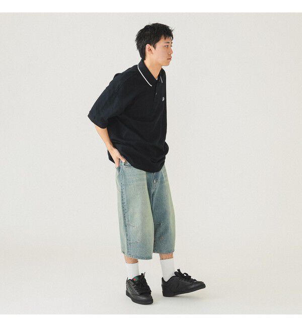 BEAMS「5ポケット クウォーターレングス ワイドデニム」|デニム|