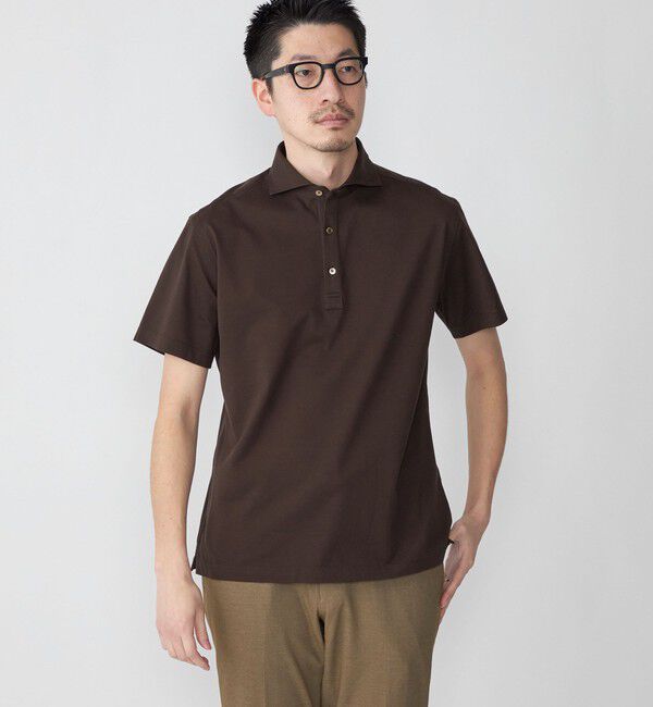 SHIPS「SHIPS：ALBINI 32ゲージ カノコ無地 ポロシャツ」|ポロシャツ|