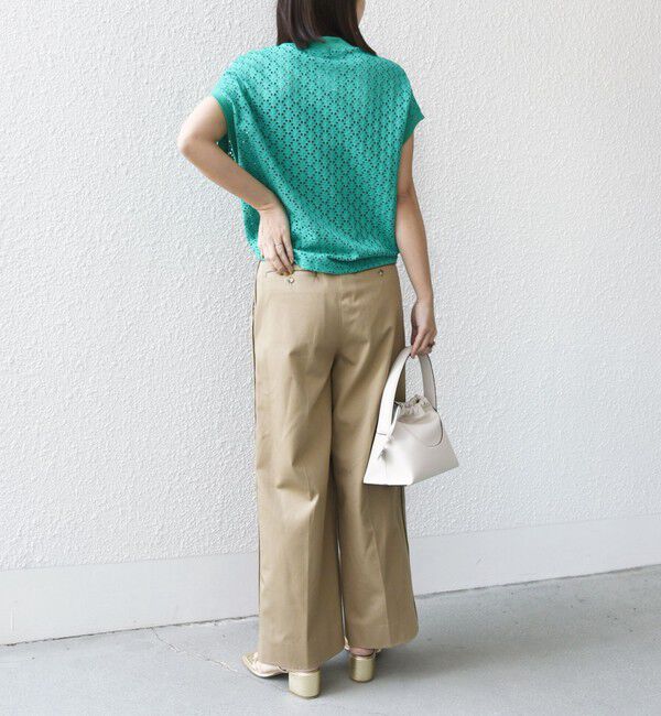 SHIPS for women「【WEB限定】〈手洗い可能〉アイレット クルーネック プルオーバー」|Tシャツ・カットソー|