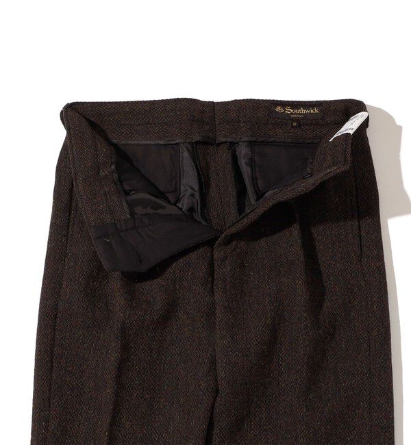 SHIPS「Southwick: HarrisTweed 1タック IVY トラウザーズ」|スラックス|