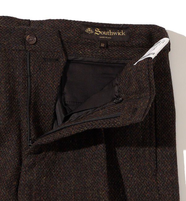 SHIPS「Southwick: HarrisTweed 1タック IVY トラウザーズ」|スラックス|