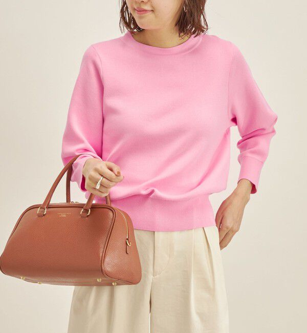 SHIPS for women「〈手洗い可能〉コットン 配色 バックボタン プルオーバー◇」|ニット・セーター|